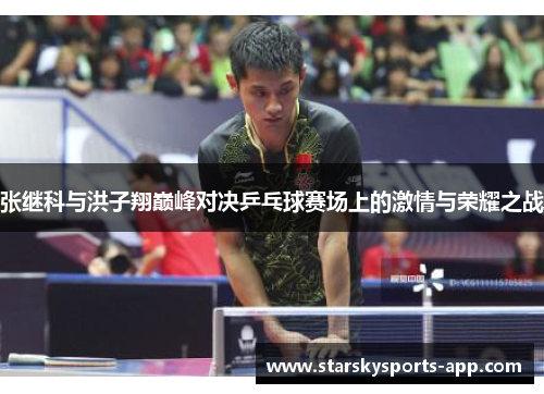 张继科与洪子翔巅峰对决乒乓球赛场上的激情与荣耀之战